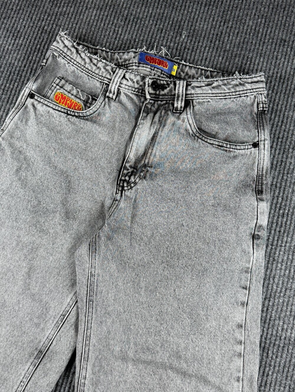 Empyre Loose Fit Denim Jeans Mens 28 Gray Light Wash Skater Y2K 90's Streetwear